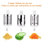 Ralador Fatiador Espiral Processador Manual 3 Em 1 Legumes Qu