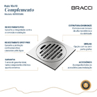 Ralo 10x10 Aço Escovado