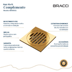 Ralo 10x10 Dourado