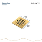 Ralo 10x10 Dourado Escovado