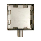 Ralo 10x10 Inox Sem Aba Tampa Oculta Saida Horizontal 40mm