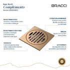 Ralo 10x10 Rose Escovado