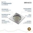 Ralo 15x15 Aço Escovado