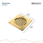 Ralo 15x15 Dourado Escovado