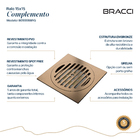 Ralo 15x15 Rose Escovado