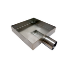 Ralo 15x15 Tampa Inox Perfurada sem Aba com Saída Horizontal