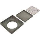 Ralo 18x18 Invisível  Com Adaptador Para Caixa Sifonada 150mm Bege Martelado