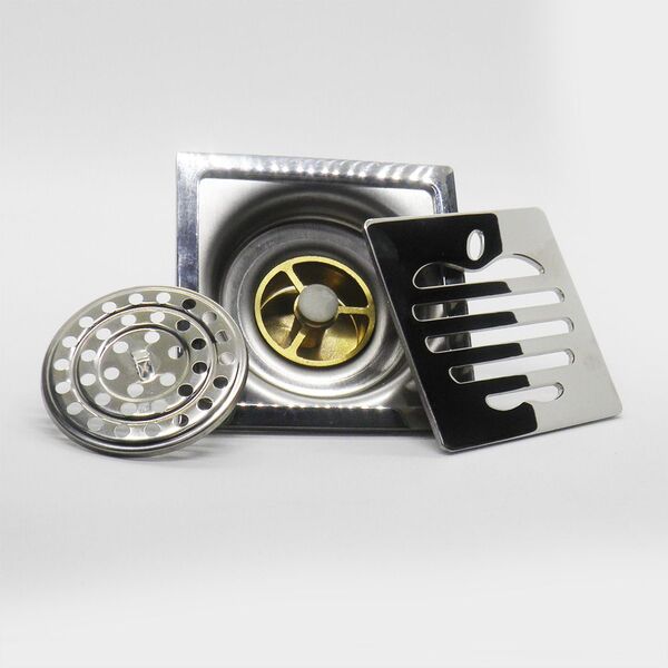 Ralo Abertura Anti Insetos Inox Para Banheiro 10x10 Maça