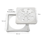 Ralo Abre/fecha 15x15cm Inox Caixilho Sacada Pequena Casagran