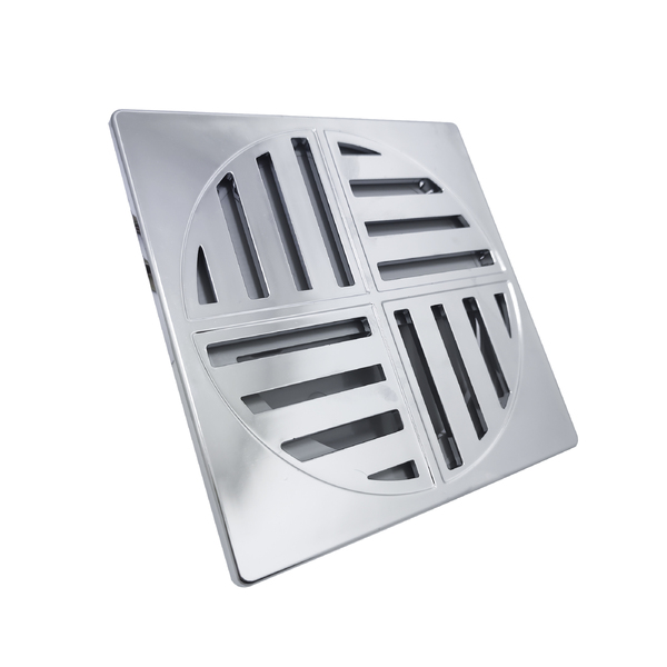 Ralo Anti-inseto Quadrado 15x15cm Banheiro Lavatório Cromado