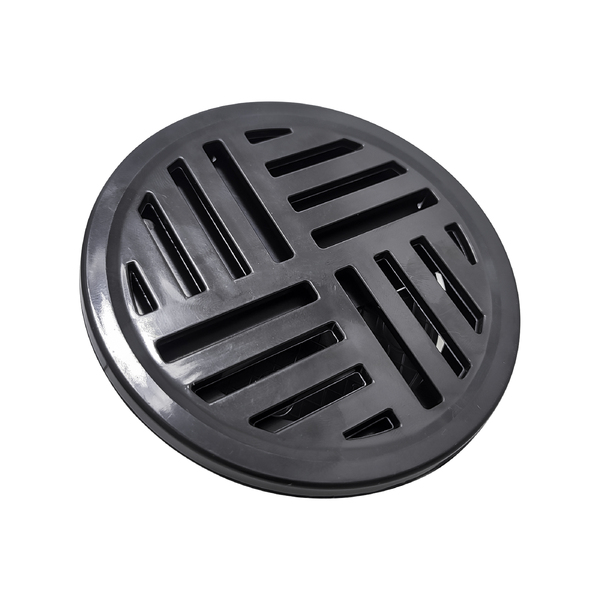 Ralo Anti-inseto Redondo 10x10cm Lavatório Banheiro Preto Fos