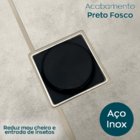 Ralo Click 10x10 Cm E Válvula Click 1 1/4 Aço Inox Preto Fosc