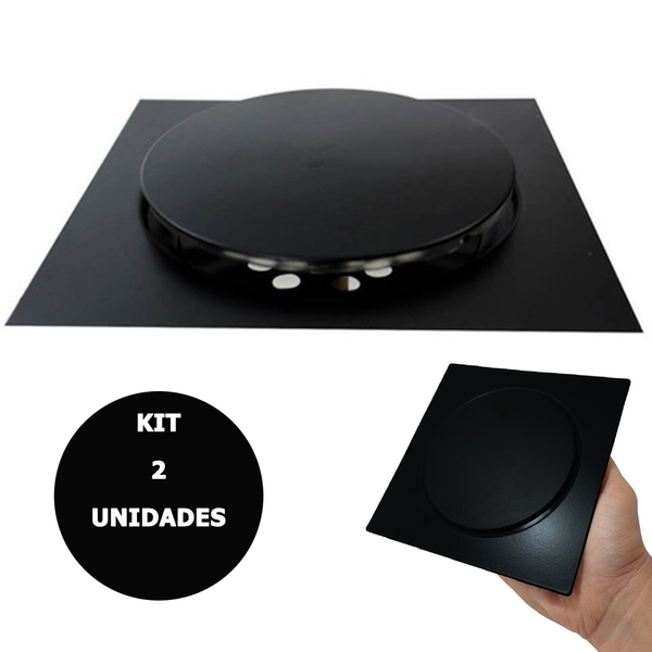 Ralo Click 15x15 Inox Inteligente Veda Cheiro Kit 2 Uni Lavab