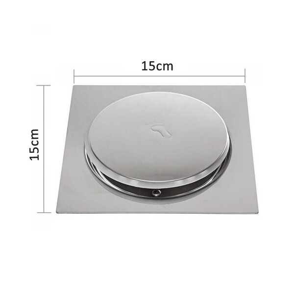 Ralo Click 15x15 Quadrado Inteligente Aço Inox Kelter Kr15x