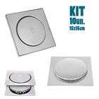 Ralo Click Aço Inox Inteligente 10 Un. Pop Up 15x15 Banho Ban