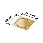 Ralo Click Banheiro Quadrado 10x10 Dourado Gold