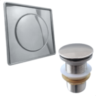 Ralo Click E Porta Grelha Inox 15x15 E Valvula Click 1 1/4 Ki