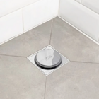 Ralo Click Inteligente 10x10 Cm Quadrado Aço Inox Banheiro Co