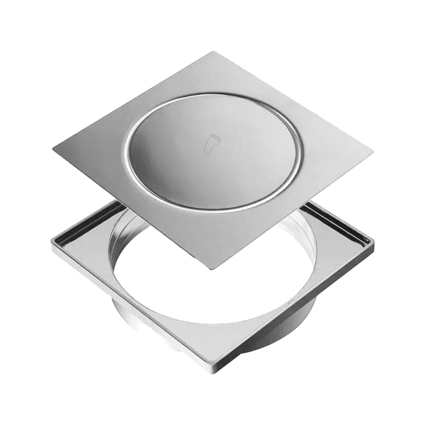 Ralo Click Inteligente 10x10 Com Porta Grelhas Em Inox