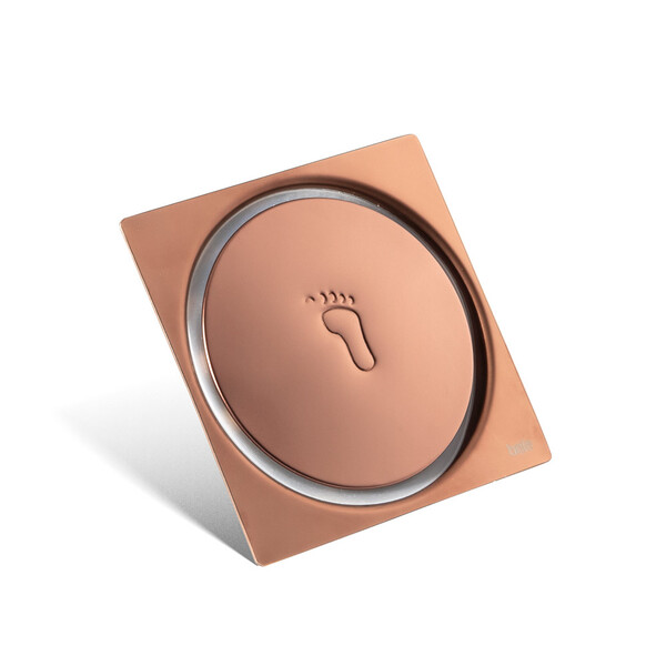 Ralo Click Inteligente De Banheiro 10x10 Cm (inox Rosé Gold)