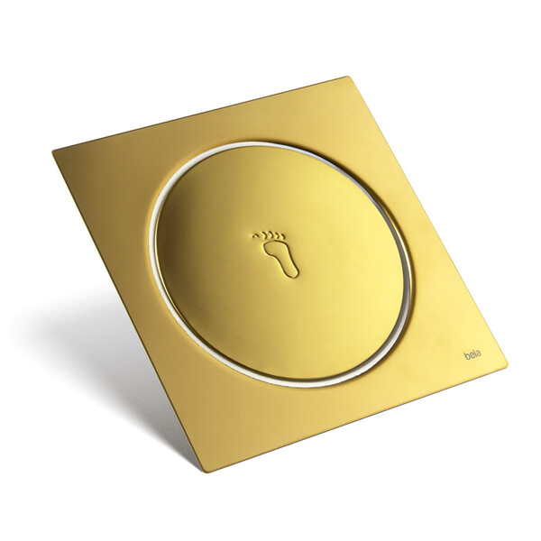 Ralo Click Inteligente De Banheiro 15x15 Cm (inox Dourado)