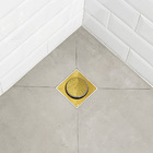 Ralo Click Inteligente De Banheiro 15x15 Cm (inox Dourado)