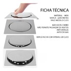 Ralo Click Inteligente Leão Metais Aço Inox 10x10 Anti Odor