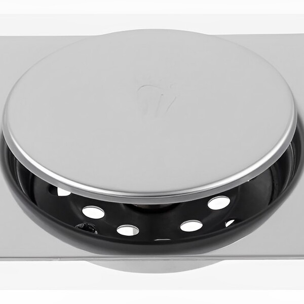 Ralo Click Inteligente Leão Metais Aço Inox 10x10 Anti Odor