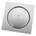 Ralo Click Inteligente Para Banheiro Quadrado Inox 10x10 Cm