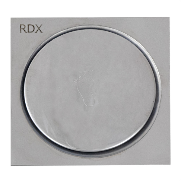 Ralo Click Inteligente Quadrado 10x10cm Metal Cromado Rdx
