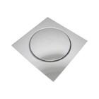 Ralo Click Inteligente Quadrado 15x15cm Metal Cromado