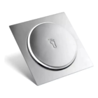 Ralo Click Mágico Inteligente Quadrado 15X15 Cromado Banheiro