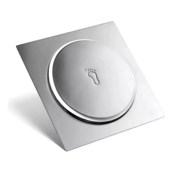 Ralo Click Mágico Inteligente Quadrado 15X15 Cromado Banheiro