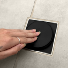 Ralo Click Preto 10x10 Ralo Inteligente Quadrado 10cm Aço Ino