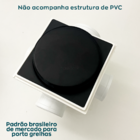 Ralo Click Preto 10x10 Ralo Inteligente Quadrado 10cm Aço Ino