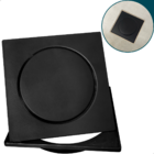 Ralo Click Preto Inox 15x15 E Porta Grelha De Plástico Quadra