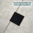 Ralo Click Preto Inox 15x15 E Porta Grelha De Plástico Quadra