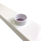 Ralo Com Grelha Vazada Linear Banho Cozinha 7x52cm Branco