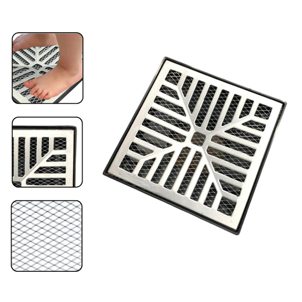 Ralo Côncavo 19x19cm Anti Insetos Em Alumínio Com Caixa Colet