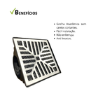 Ralo Côncavo 19x19cm Anti Insetos Em Alumínio Com Caixa Colet