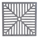 Ralo Côncavo para Pedestres com Alta Vazão de Ferro Fundido 35x35cm Preto ABrazilian