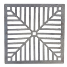 Ralo Côncavo para Pedestres com Alta Vazão de Ferro Fundido 40x40cm Preto ABrazilian