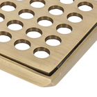 Ralo Simples de Banheiro 10x10cm Latão Latão Quadrado Fani