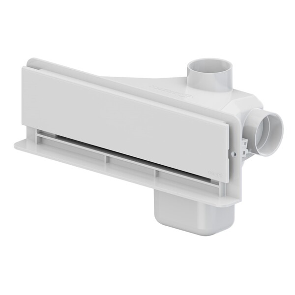 Ralo de Canto de Banheiro 10,7x27,1cm PVC Branco Triangular Tigre