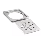 Ralo De Chão 15x15cm Inox C/ Caixilho Abre/fecha Terraço Casa
