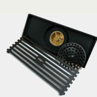 Ralo De Chão Vintage Retrô 100% Metal 20x8cm Preto