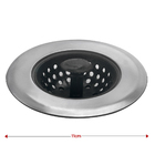 Ralo De Pia Aço Inox Com Cesto Em Solicone Flexível Unyhome