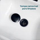 Ralo De Pia Preto Fosco 1 1/4 Valvula Click Cuba Banheiro Bla