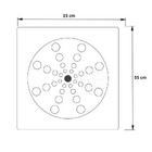 Ralo Giratória Em Metal - Quadrado - 15x15cm