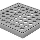 Ralo Grelha 10cm Quadrado C/ Caixilho Latão Cromado-fani